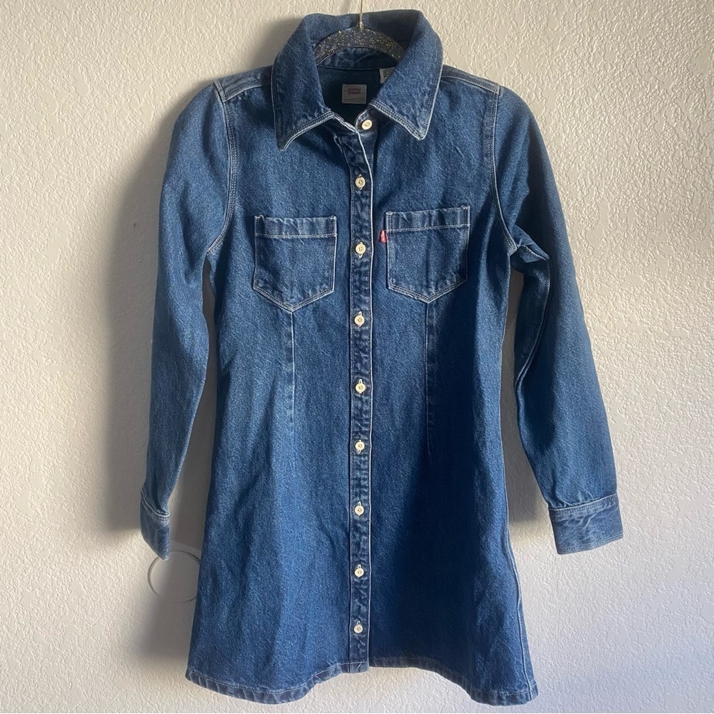 Levi’s Ellie Denim Collared Button-Front Shirt Dress - Picture 5 of 9